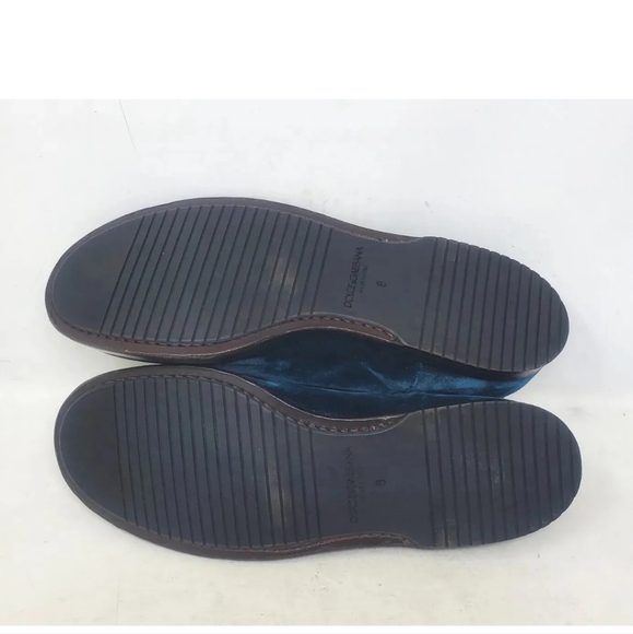 Dolce & Gabbana Men's Shoes Teal Suede Lace Up Dress Casual Oxfords US 8 / EU 41 - Picture 9 of 11